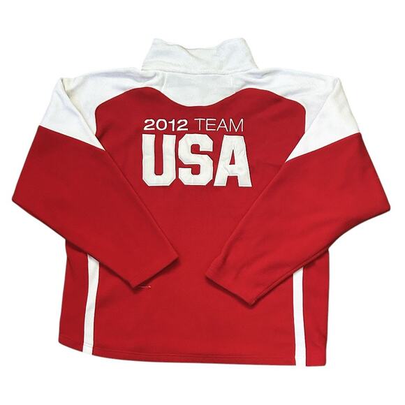 NWOT USA Team Apparel 2012 London Olympic Games Red Fleece Half Zip Pullover 2XL - Picture 4 of 6